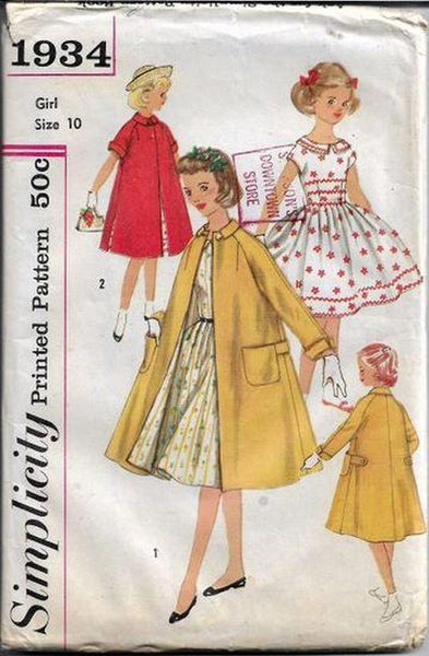 vintage sewing patterns girls 1950s vintagestitching.com