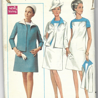 Butterick 4855 Ladies Dress Jacket Vintage Sewing Pattern 1960s