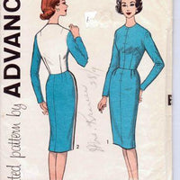 Advance 8350 Ladies Chic Day Dress Vintage Sewing Pattern 1950's Bishop Method - VintageStitching - Vintage Sewing Patterns