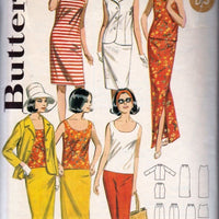 Butterick 3123 Vintage 1960's Sewing Patterns Ladies Jacket Skirt Top Pants Beachdress - VintageStitching - Vintage Sewing Patterns