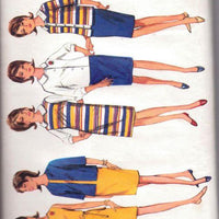Butterick 4356 Vintage 1960's Sewing Pattern Ladies Jumper Dress Box Jacket Blouse Skirt Separates - VintageStitching - Vintage Sewing Patterns