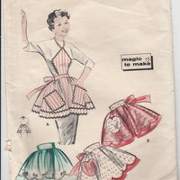 Butterick 8337 Ladies Apron Vintage Sewing Pattern 1950's Bib Reversible - VintageStitching - Vintage Sewing Patterns