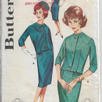 Butterick 9897 Vintage 1960s Sewing Pattern Ladies Dress Jacket Sheath Skirt - VintageStitching - Vintage Sewing Patterns