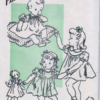 Hollywood 532 Little Girls Toddler Dress Vintage 1940's Sewing Pattern - VintageStitching - Vintage Sewing Patterns