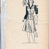 Mail Order 3301 Vintage 1940's Sewing Pattern Ladies Blouse Skirt Vest - VintageStitching - Vintage Sewing Patterns