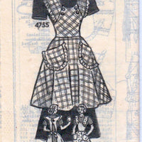 Mail Order 4755 Anne Adams Vintage 1940's Sewing Pattern Ladies Full Apron - VintageStitching - Vintage Sewing Patterns