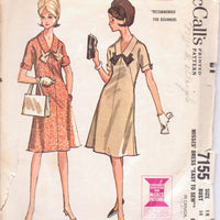 McCall's 7155 Ladies Dress Pattern French Darts Vintage 1960's Sewing Pattern Size 18 Bust 38 - VintageStitching - Vintage Sewing Patterns