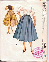 
              McCall's 9649 Vintage 1950's Sewing Pattern Ladies Full Rockabilly Party Gored Skirt - VintageStitching - Vintage Sewing Patterns
            