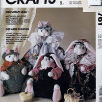 McCall's Crafts 761 Victorian Cat Bunny Stuffed Dolls and Clothes Sewing Pattern - VintageStitching - Vintage Sewing Patterns