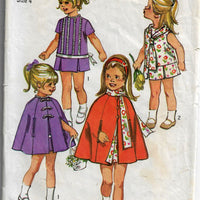 simplicity 9246 girls cape dress vintage pattern 1970