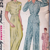 Simplicity 1995 Vintage 40's Sewing Pattern Ladies Pajamas Lingerie - VintageStitching - Vintage Sewing Patterns