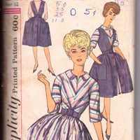 Simplicity 4092 Ladies Dress Jumper Dress Mad Men Vintage 1960's Sewing Pattern - VintageStitching - Vintage Sewing Patterns