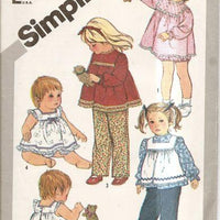 Simplicity 5733 Vintage 80's Sewing PatternToddler Sundress Panties Pinafore - VintageStitching - Vintage Sewing Patterns
