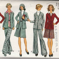 Simplicity 5921 Vintage 1970's Sewing Pattern Ladies Cardigan Pants Skirt Raglan Sleeves - VintageStitching - Vintage Sewing Patterns