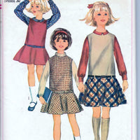 Simplicity 6661 Young Girls Jumper Dress Blouse Vintage 1960's Sewing Pattern - VintageStitching - Vintage Sewing Patterns