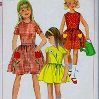 Simplicity 6946 Girls One Piece Shirt Dress Vintage 60's Sewing Pattern - VintageStitching - Vintage Sewing Patterns