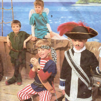 Simplicity 7965 Halloween Costume Pattern Peter Pan Captain Hook Tinkerbell Pirate Children Boy Girl - VintageStitching - Vintage Sewing Patterns