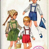 Simplicity 8020 Toddlers Skirt Blouse Pants Vintage 1960's Sewing Pattern - VintageStitching - Vintage Sewing Patterns