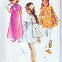 Simplicity 8524 Girls' Dress Short or Long Vintage 1960's Sewing Pattern - VintageStitching - Vintage Sewing Patterns