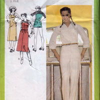 Simplicity 9006 Junior Overalls Jumper Dress Sundress Vintage Sewing Pattern 1970's - VintageStitching - Vintage Sewing Patterns
