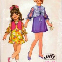 Simplicity 9291 Little Girls Party Dress Bolero Vintage Sewing Pattern - VintageStitching - Vintage Sewing Patterns
