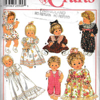 Simplicity Crafts 8956 Baby Doll Clothes Sewing Pattern - VintageStitching - Vintage Sewing Patterns
