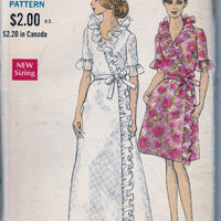 Vogue 7431 Vintage Sewing Pattern 1960's Ladies Ruffle Robe Lingerie - VintageStitching - Vintage Sewing Patterns