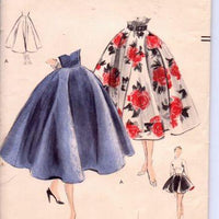 Vogue 8109 Vintage 1950's Sewing Pattern Ladies Full Circle Skirt Cocktail Party - VintageStitching - Vintage Sewing Patterns
