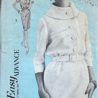 Advance 3080 Ladies Shirtwaist Sheath Dress Cowl Neck Vintage Sewing Pattern