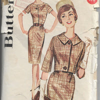 Butterick 2181 Vintage Sewing Pattern 1960s Ladies Sheath Dress Bolero Jacket - VintageStitching - Vintage Sewing Patterns