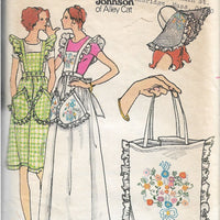 Butterick 4090 Jumper Dress Hat Bag Betsey Johnson Vintage Sewing Pattern 1970s - VintageStitching - Vintage Sewing Patterns