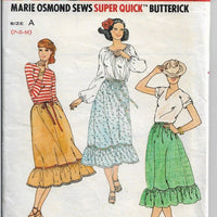 Butterick 6117 Ladies Skirt Marie Osmond Vintage Sewing Pattern 1970's - VintageStitching - Vintage Sewing Patterns
