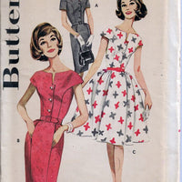 Butterick 2312 Rare Shallow Neck Sheath Dress Vintage Sewing Pattern