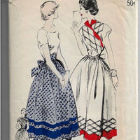 Butterick 4826 Ladies Dress Apron Vintage Sewing Pattern 1940s - VintageStitching - Vintage Sewing Patterns