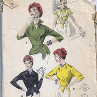 Butterick 7640 Wrap Blouse Vintage Sewing Pattern 