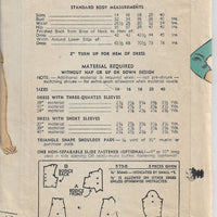 DuBarry 5758 Ladies Dress Vintage Sewing Pattern 1940s Rare Unprinted
