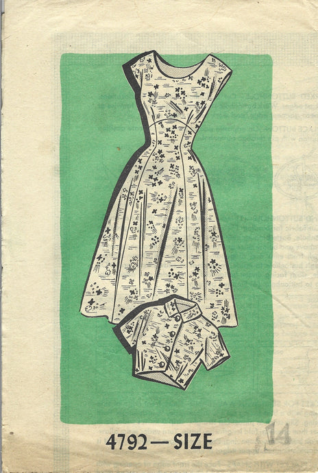 Mail order dress bolero vintage pattern