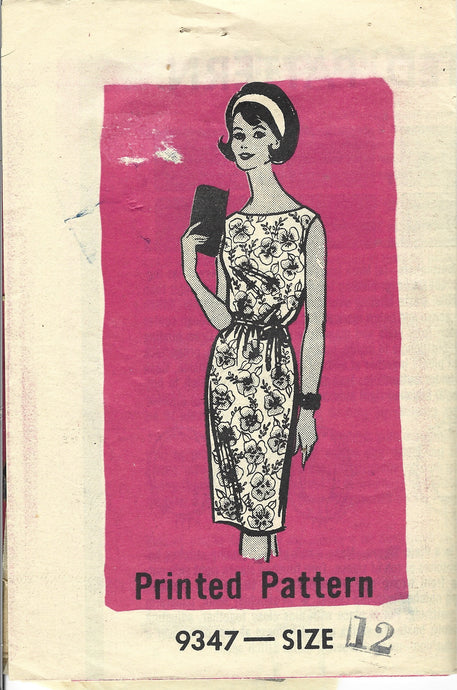 Mail order 9347 dress vintage pattern