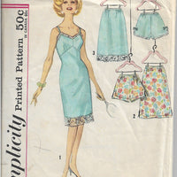 Simplicity 4218 Ladies Slip Half-Slip Panties Lingerie Vintage Sewing Pattern 1960s - VintageStitching - Vintage Sewing Patterns