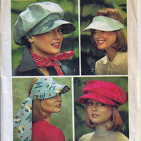 Simplicity 6430 Vintage Sewing Pattern 1970s Ladies Hat Visor - VintageStitching - Vintage Sewing Patterns