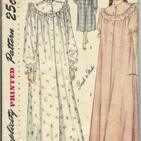 simplicity 2646 nightgown vintage pattern