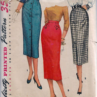 simplicity 1690 skirt vintage 50s pattern
