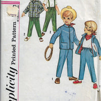 Simplicity 4658 Childs Pants Jacket Kerchief Vintage 1960's Pattern - VintageStitching - Vintage Sewing Patterns