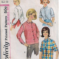 Simplicity 5288 Teen Blouse Shirt Vintage Sewing Pattern - VintageStitching - Vintage Sewing Patterns