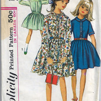 Simplicity 6110 Girls One Piece Dress Vintage 1960's Sewing Pattern - VintageStitching - Vintage Sewing Patterns