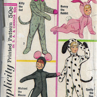 Simplicity 6199 Vintage Pattern Childrens Animal Costume - VintageStitching - Vintage Sewing Patterns