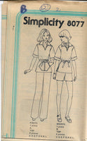 
              Simplicity 8077 Top Pants Shorts Vintage Sewing Pattern 1970s No Envelope
            