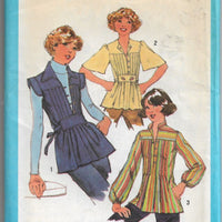 simplicity 8205 vintage pattern 1970s pullover top