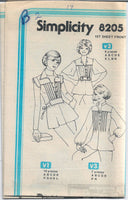 
              Simplicity 8205 Ladies Pullover Top Blouse Vintage Sewing Pattern 1970s No Envelope
            