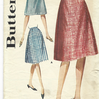 Butterick 2235 Ladies Flared Skirt Vintage Sewing Pattern 1960s